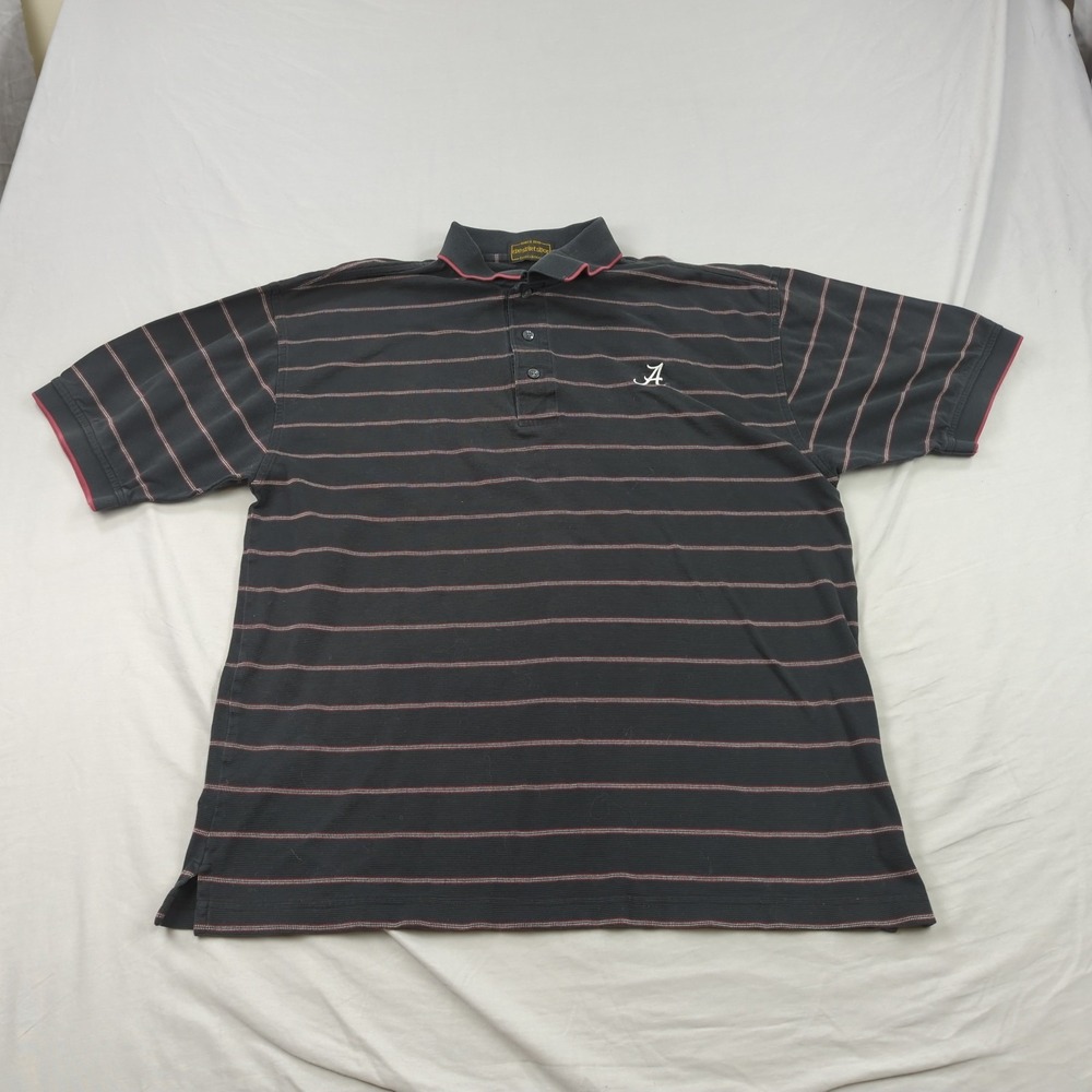 Alabama Crimson Tide Shirt Mens Medium Black Striped The Shirt Shop